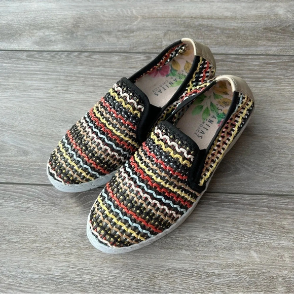 Hispanitas  Woven Leatherette Wedge Loafer Made in Spain - Picture 1 of 15